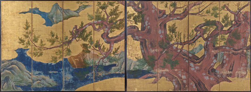 Paravent aux cyprès - Kanō Eitoku