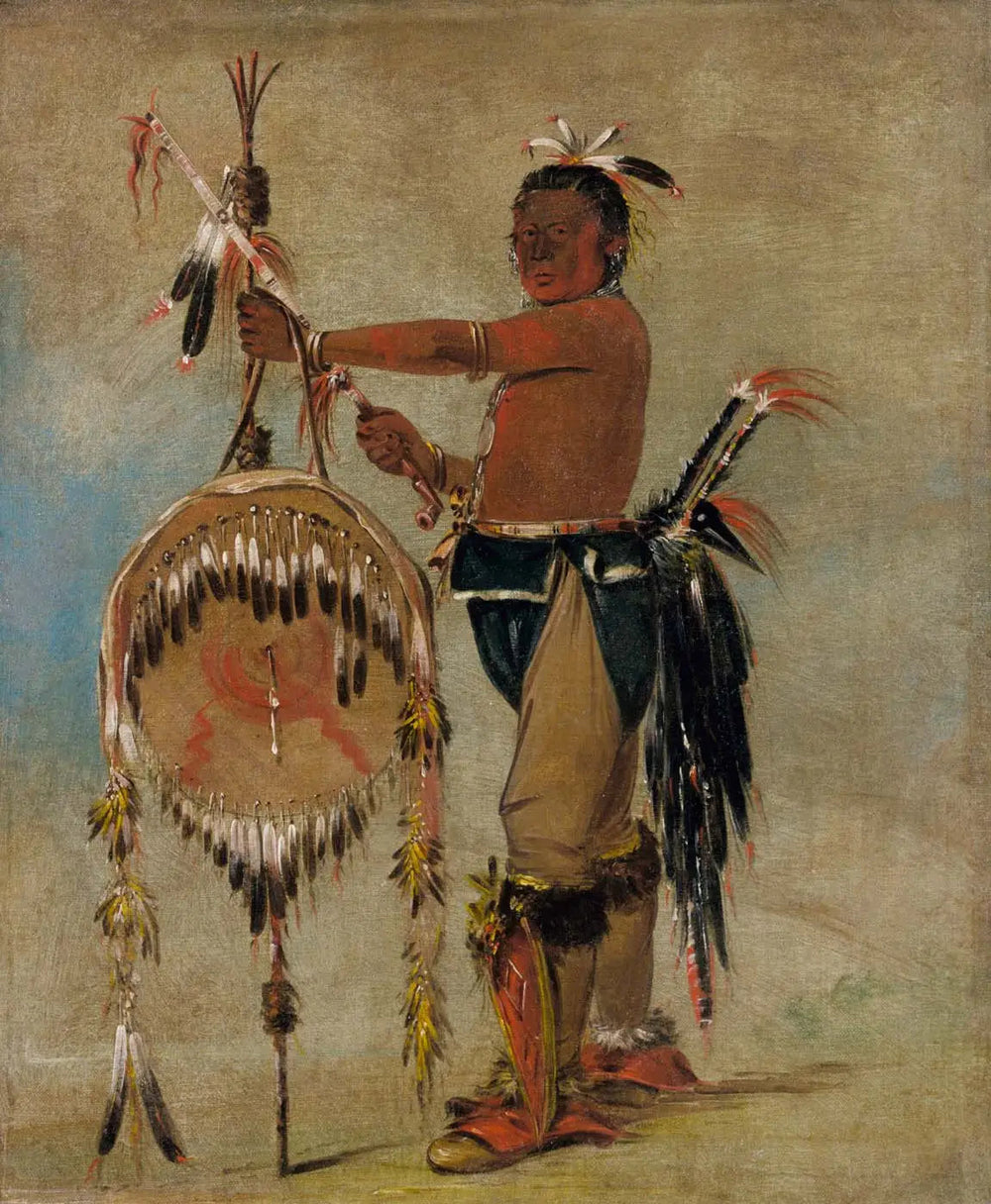 Pash-ee-pa-hó Petit Chef Poignardant un Vénérable Chef Sauk - George Catlin - Alpha Reproduction