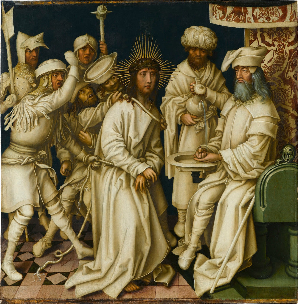 Passion grise : Le Christ devant Pilate - Hans Holbein the Elder image 1 reproduction artisanale de tableau