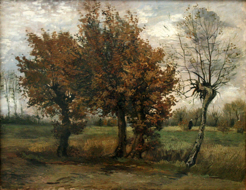 Осенний пейзаж с четырьмя деревьями - Vincent van Gogh