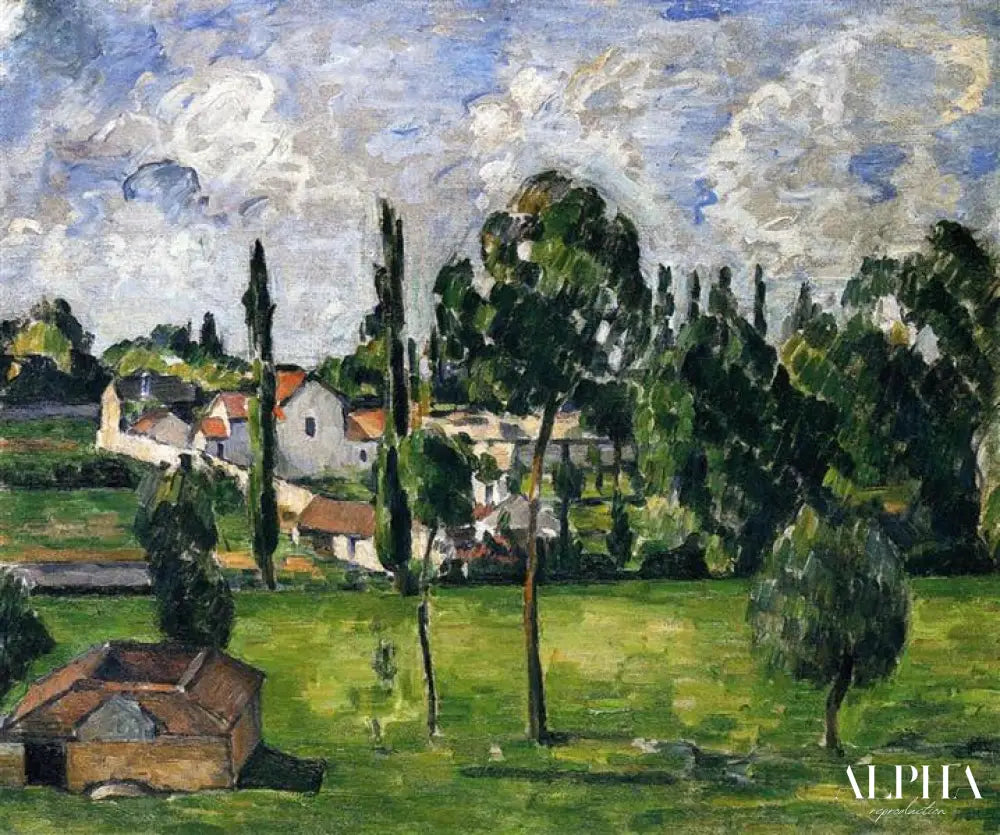 Paysage avec ligne d'eau, c.1879 - Paul Cézanne - Reproductions de tableaux et peintures haut de gamme