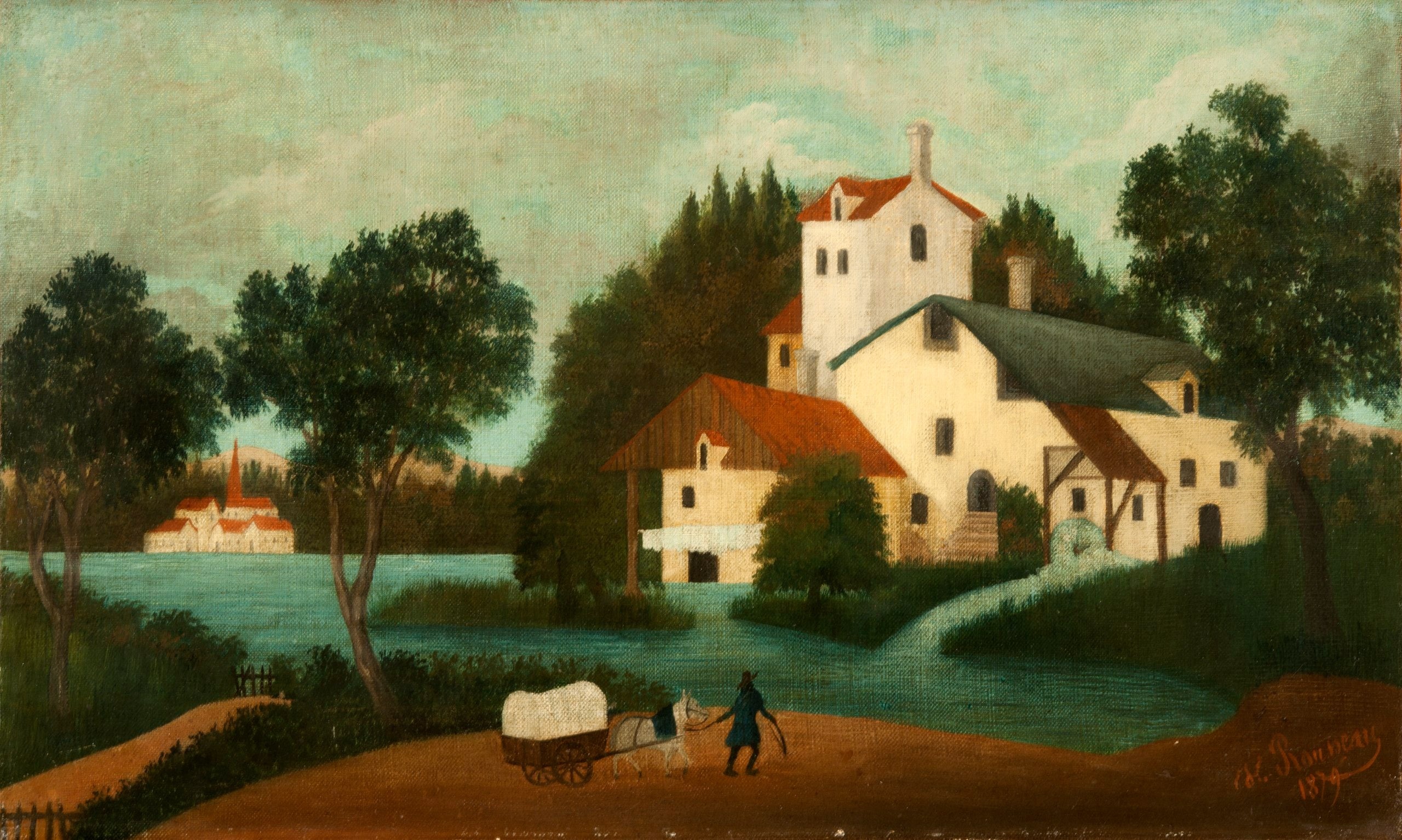 Paysage avec moulin à eau - Henri Rousseau - Alpha Reproduction