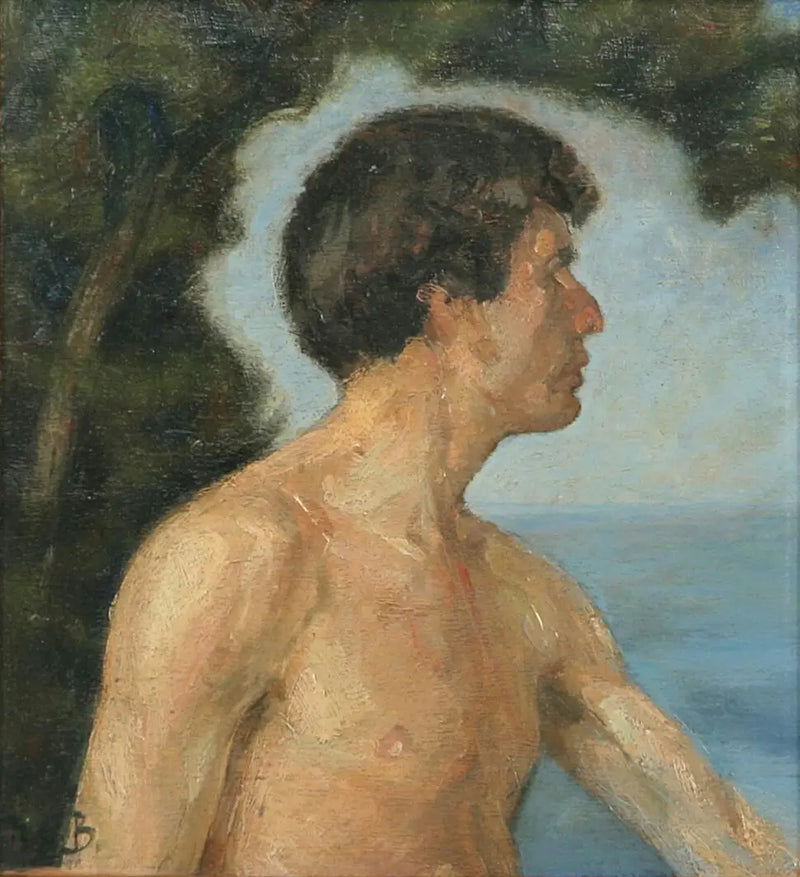 Пейзаж с мужчиной. - Х. А. Брендекильде