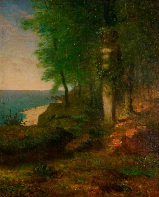 Paysage avec une figure terminale - Jean-François Millet - Alpha Reproduction
