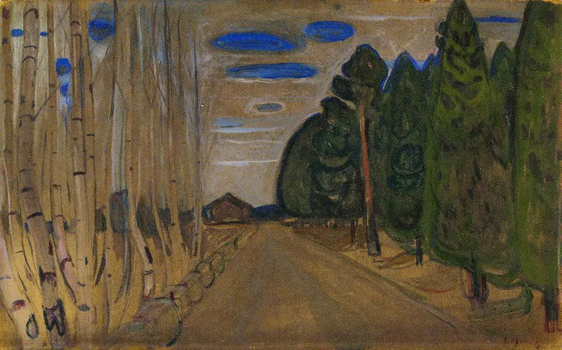Пейзаж с дорогой - Эдвард Мунк