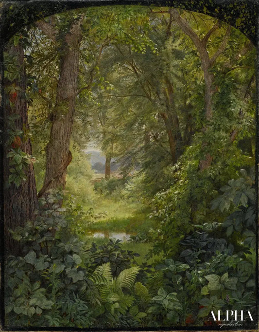 Paysage boisé (Clairière boisée) - William Trost Richards - Reproductions de tableaux et peintures haut de gamme