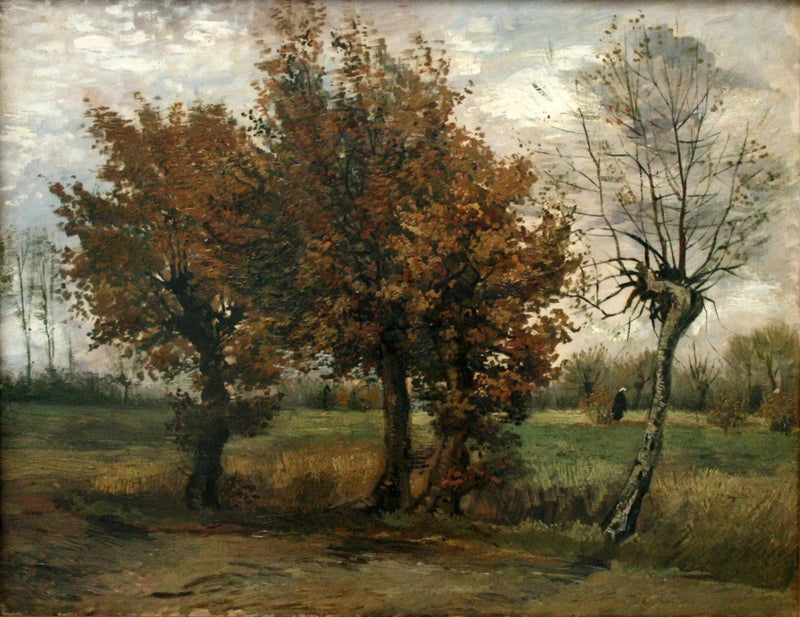 Осенний пейзаж с четырьмя деревьями - Vincent van Gogh