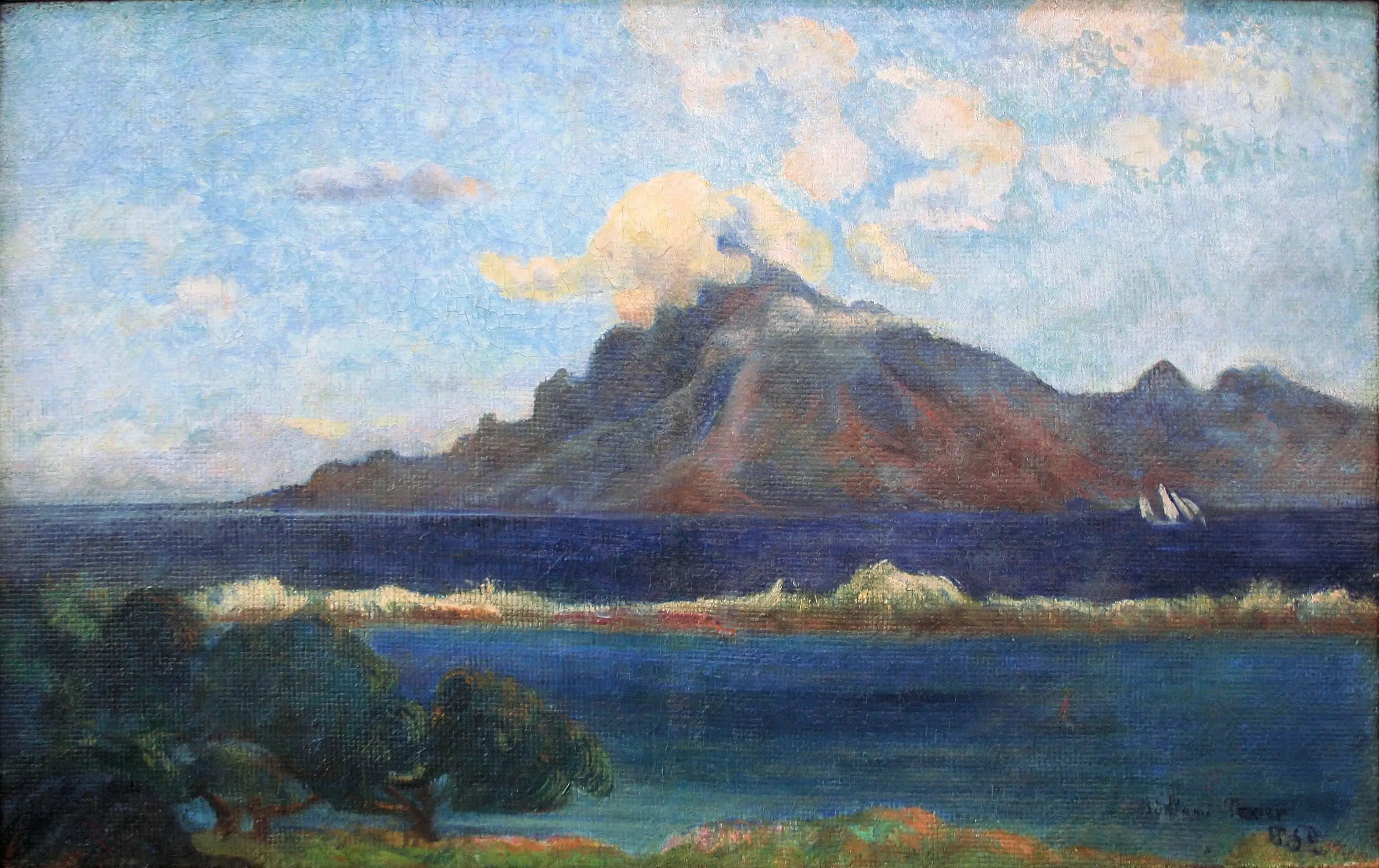 Reproduction du tableau « Paysage de Te Vaa - Paul Gauguin » par Alpha Reproduction en peinture à l’huile
