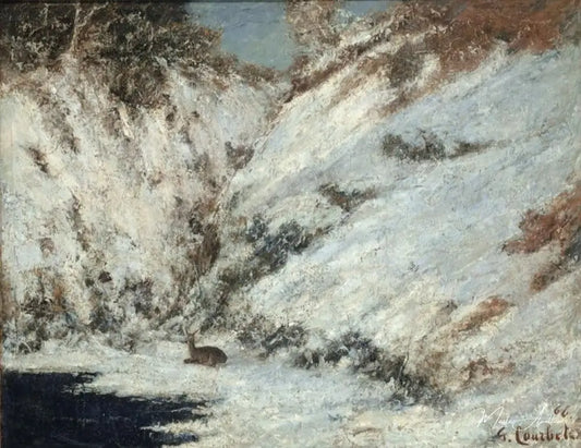 Paysage enneigé - Gustave Courbet - Reproductions de tableaux et peintures haut de gamme