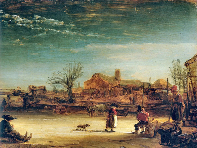 Зимний пейзаж - Рембрандт