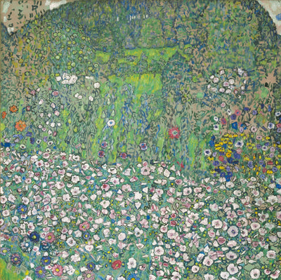 Reproduction du tableau « Paysage horticole avec un sommet de colline - Gustav Klimt » par Alpha Reproduction en peinture à l’huile