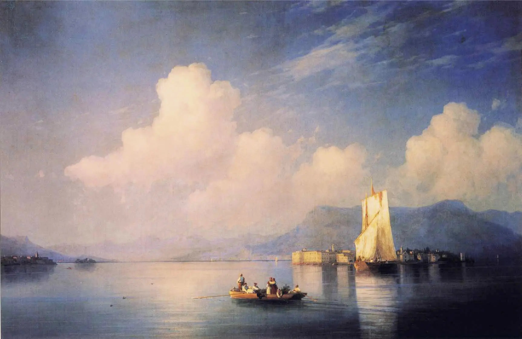 Paysage italien (Lac Majeur) soirée - Ivan Aïvazovski - Alpha Reproduction