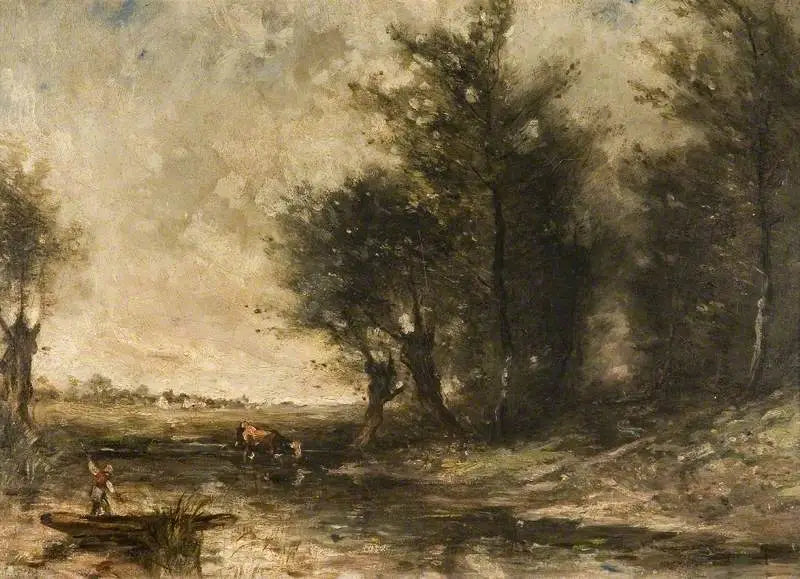 Paysage - Jean-Baptiste Camille Corot image 1 reproduction réalisée par Alpha Reproduction