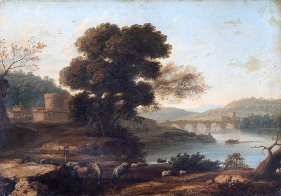 Paysage pastoral avec le Ponte Molle Rome - Claude Lorrain - Alpha Reproduction