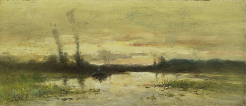 Paysage sur le canal près de Hilversum - Johannes Gijsbert Vogel