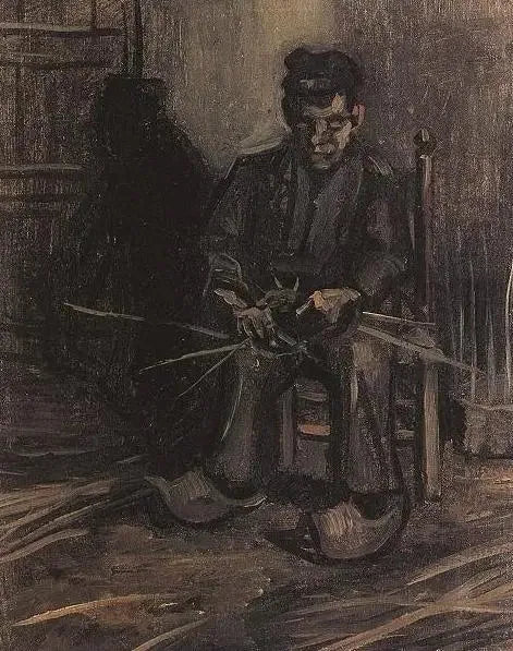 Крестьянин, делающий корзину - Винсент ван Гог