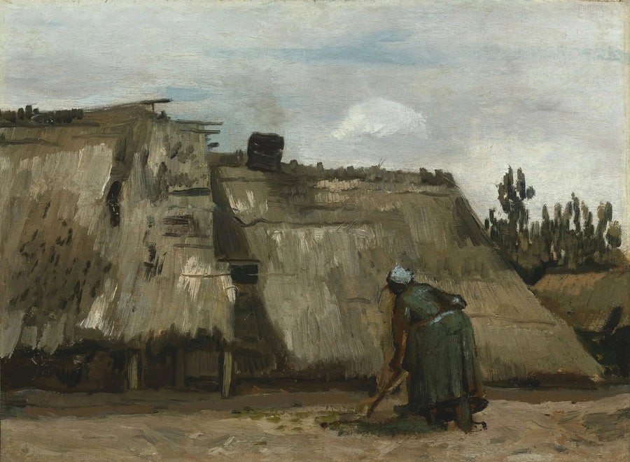 Крестьянка, копающая перед своим шале - Винсент ван Гог