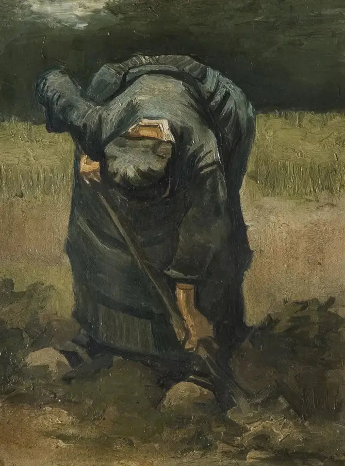 Крестьянка, копающая - Винсент Ван Гог