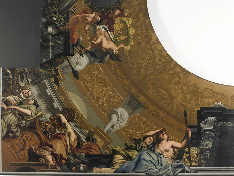 Peinture au plafond en cinq parties avec la scène principale de Diane et ses compagnons, peinte pour la « salle principale » du palais de Soestdijk - Gérard de Lairesse