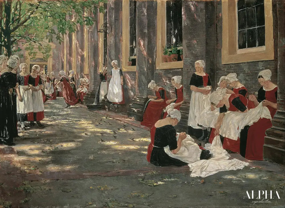 Période libre à l'orphelinat d'Amsterdam - Max Liebermann - Reproductions de tableaux et peintures haut de gamme