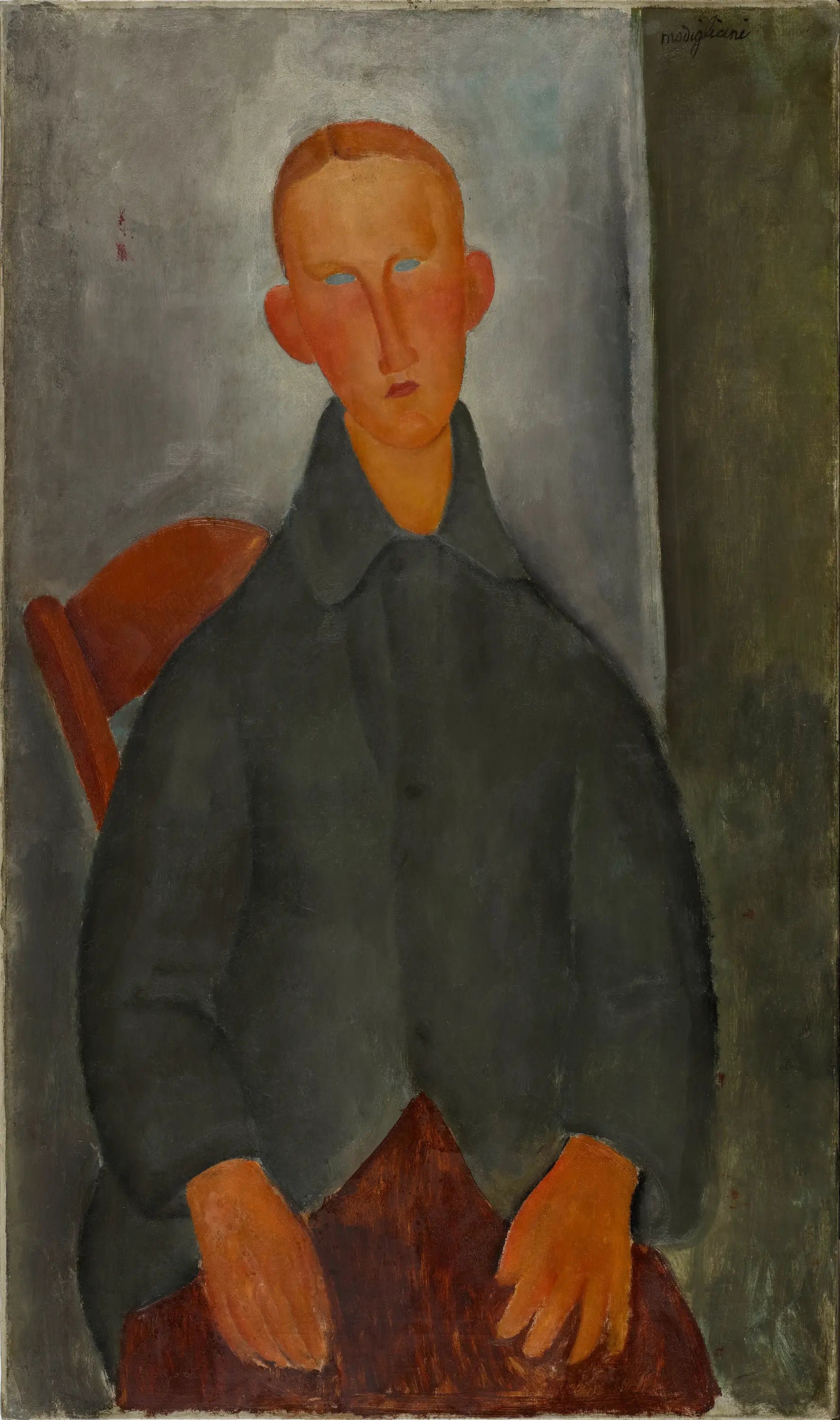 Reproduction du tableau « Petit Garçon roux - Amedeo Modigliani » par Alpha Reproduction en peinture à l’huile
