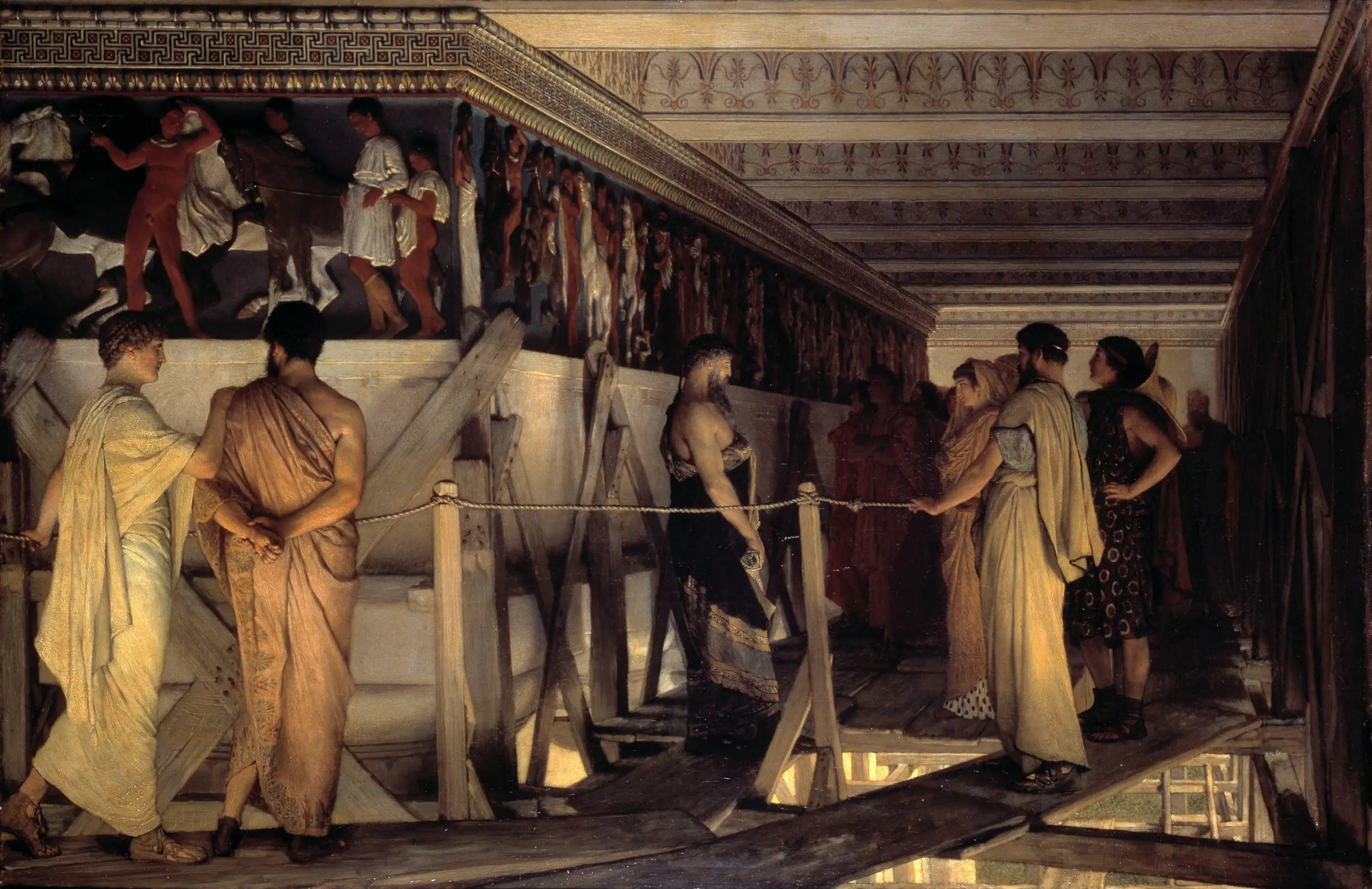 Phidias montrant la frise du Parthénon à ses amis - Lawrence Alma-Tadema - Alpha Reproduction