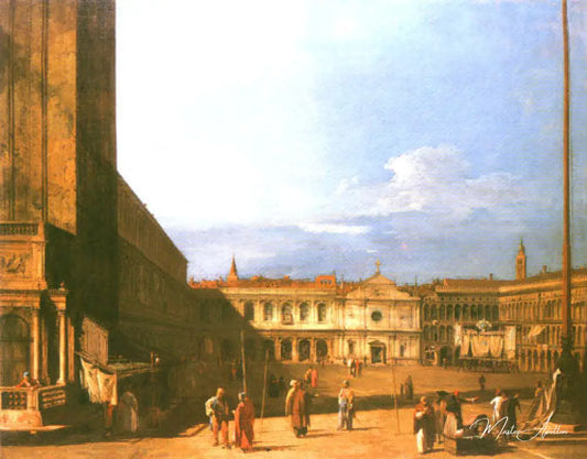 Piazza Saint Marco looking l'ouest - Giovanni Antonio Canal - Reproductions de tableaux et peintures haut de gamme