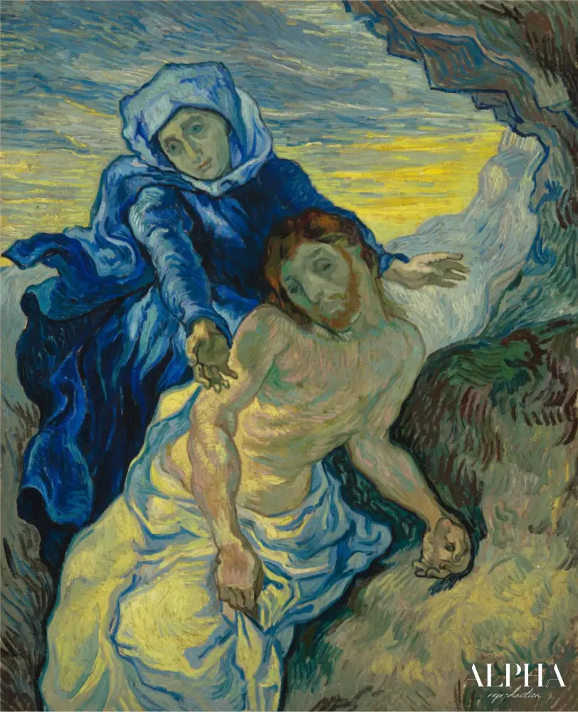 Pieta (d'après Delacroix) - Van Gogh - Reproductions de tableaux et peintures haut de gamme