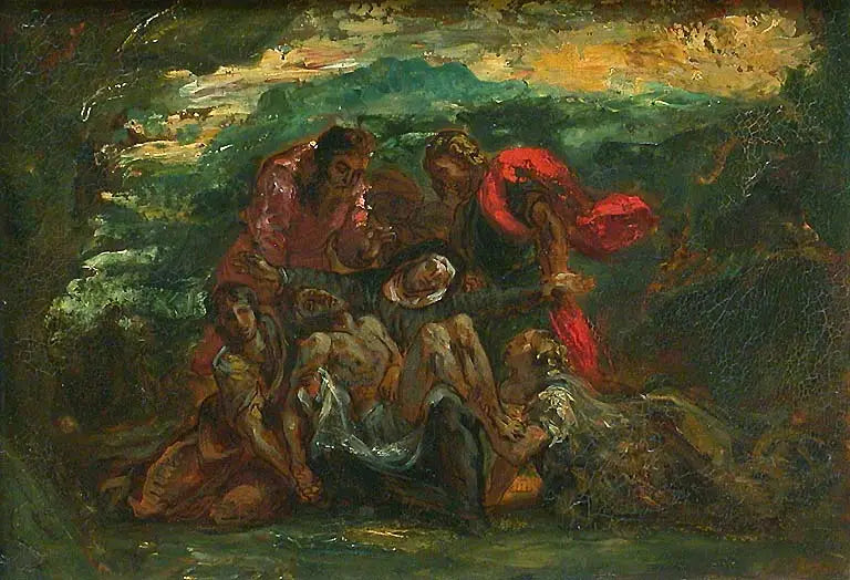 Reproduction du tableau « Pietà - Eugène Delacroix » par Alpha Reproduction en peinture à l’huile