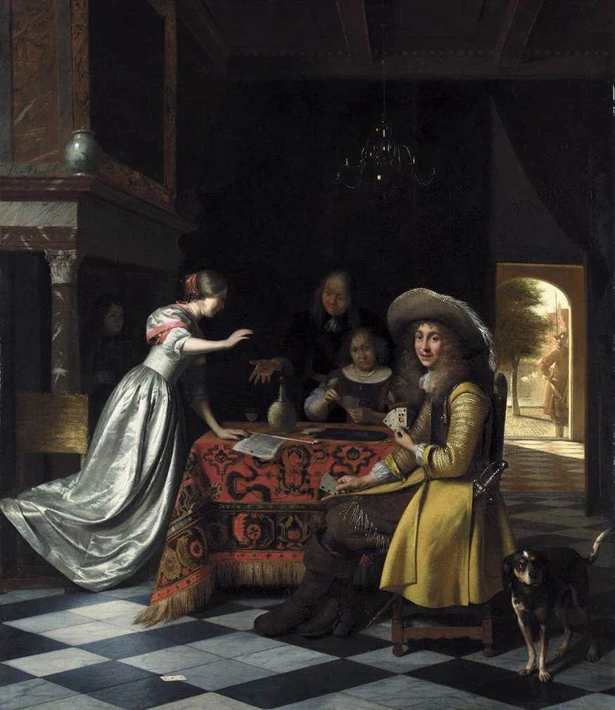 Joueurs de cartes à une table - Pieter de Hooch
