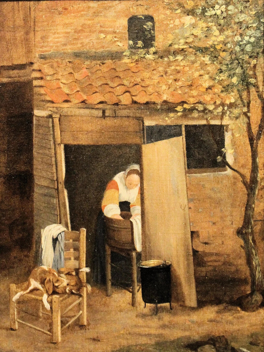 Girl washing clothes - Pieter de Hooch