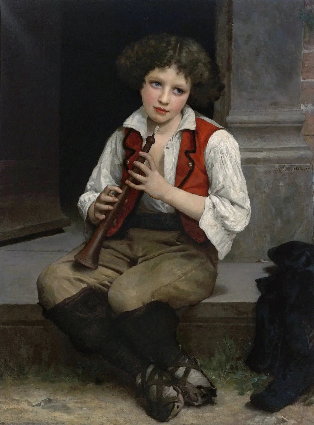 Pifferaro - Bouguereau image 1 tableau peint à l’huile sur toile