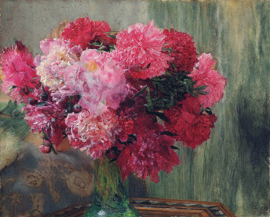 Pivoines japonaises par Lawrence Alma-Tadema, peinture de pivoines