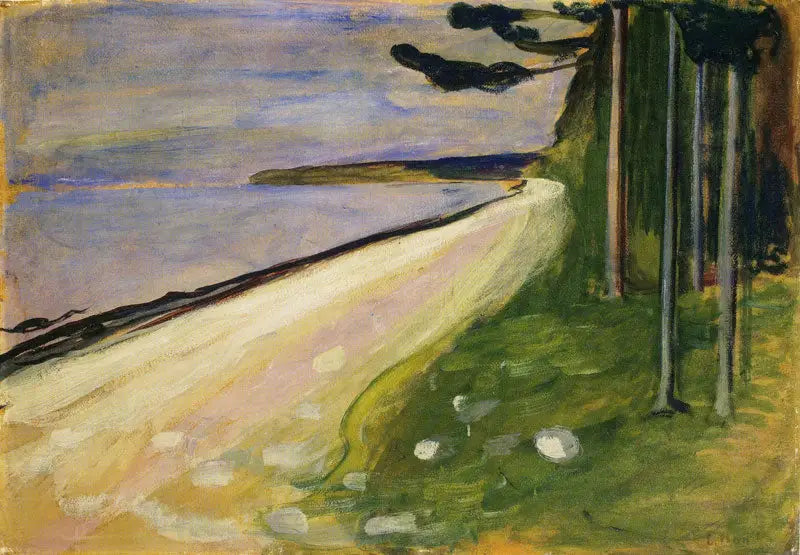 Пляж в Åsgårdstrand - Эдвард Мунк