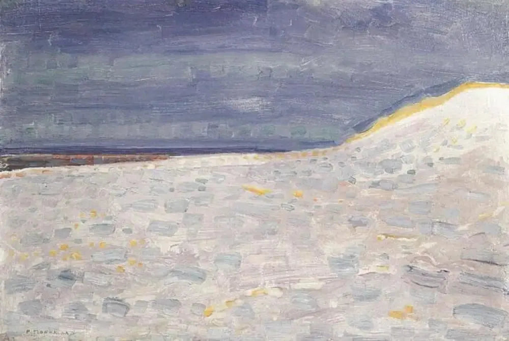 Plage avec une jetée à Domburg - Piet Mondrian image 1 reproduction artisanale de tableau