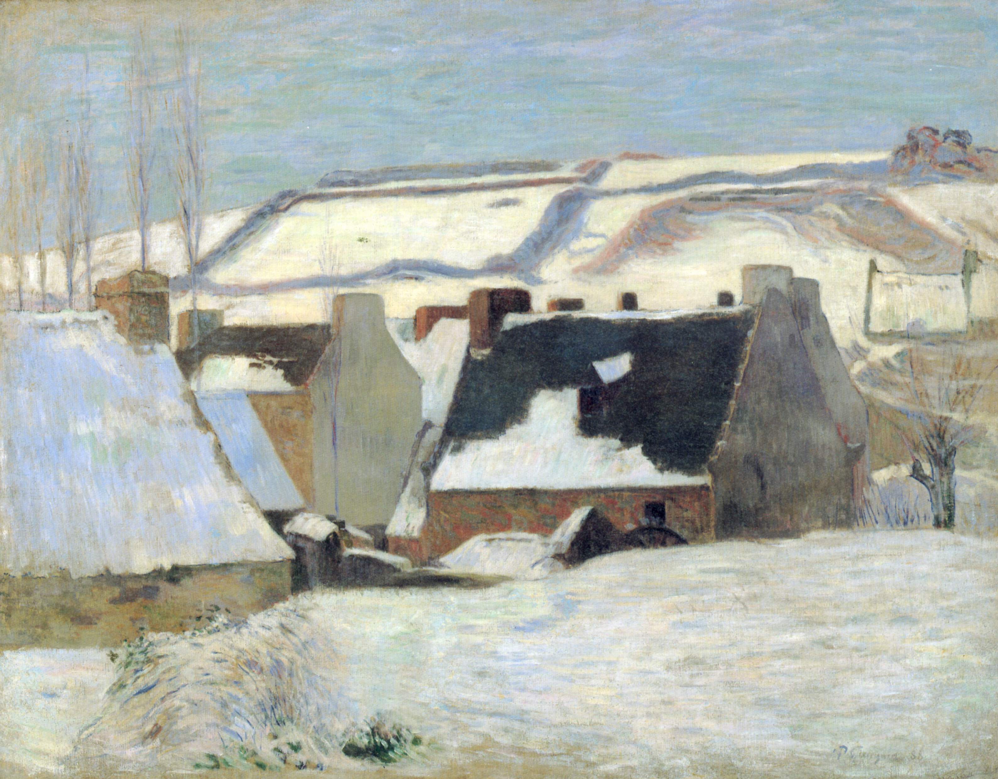 Pont-Aven sous la neige - Paul Gauguin - Alpha Reproduction