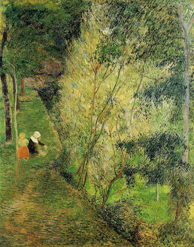 Reproduction du tableau « Pont-Avennoise et enfant dans un sous-bois - Paul Gauguin » par Alpha Reproduction en peinture à l’huile