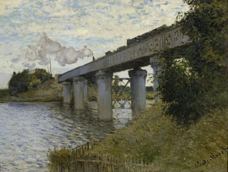 Железнодорожный мост в Аржантёе W319 - Клод Моне