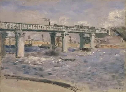 Pont de chemin de fer à Argenteuil - Pierre-Auguste Renoir image 1 reproduction d’œuvre d’art à l’huile