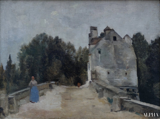 Pont et Moulin près de Mantes - Camille Corot - Reproductions de tableaux et peintures haut de gamme