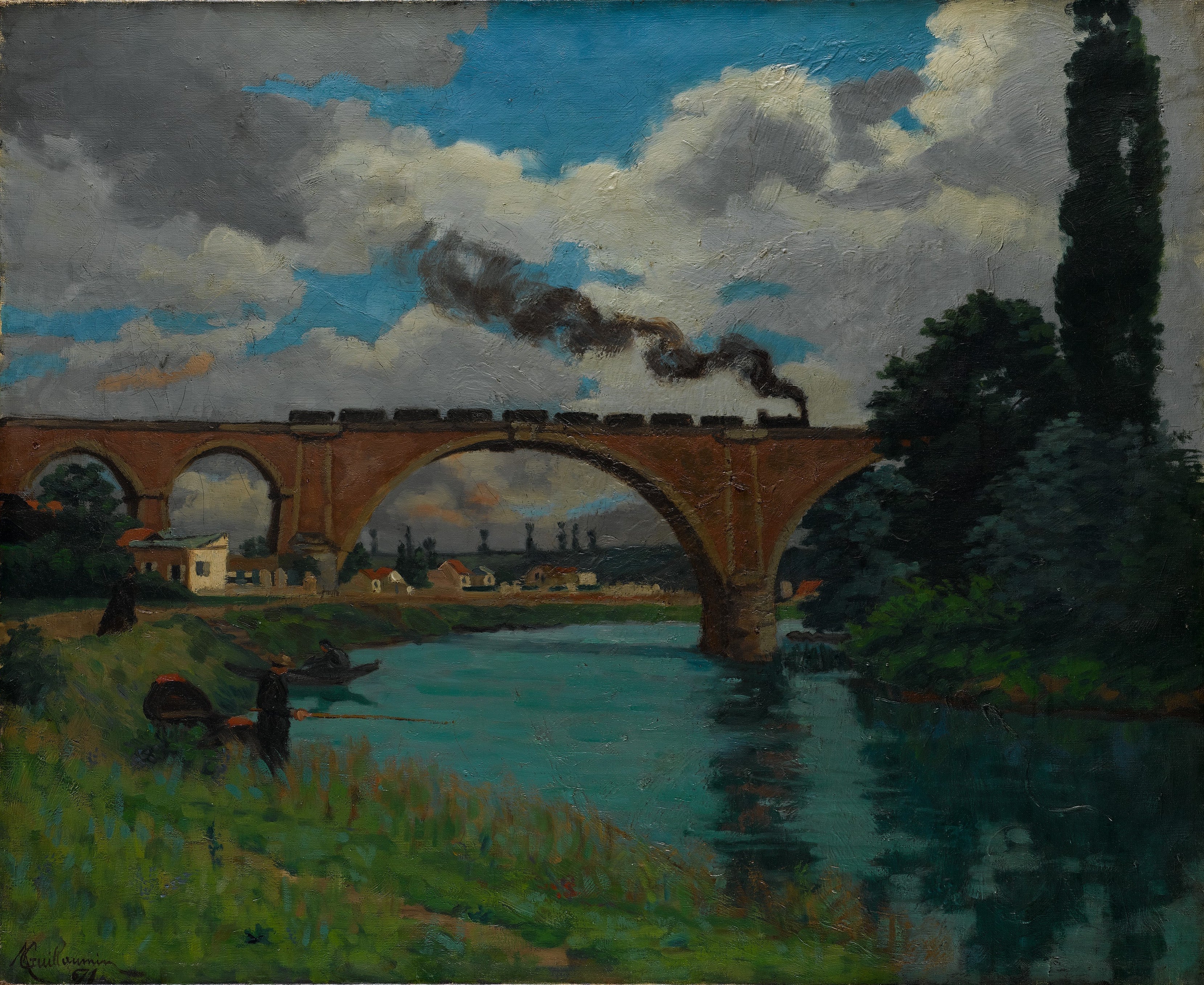 Pont ferroviaire sur la Marne à Joinville - Armand Guillaumin - Alpha Reproduction