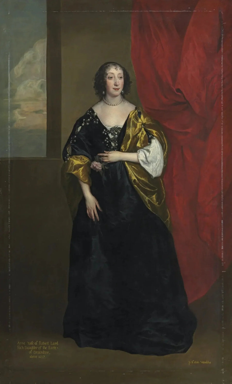 Портрет Анны Кавендиш, леди Рич (1612-1638) - Антуан ван Дейк