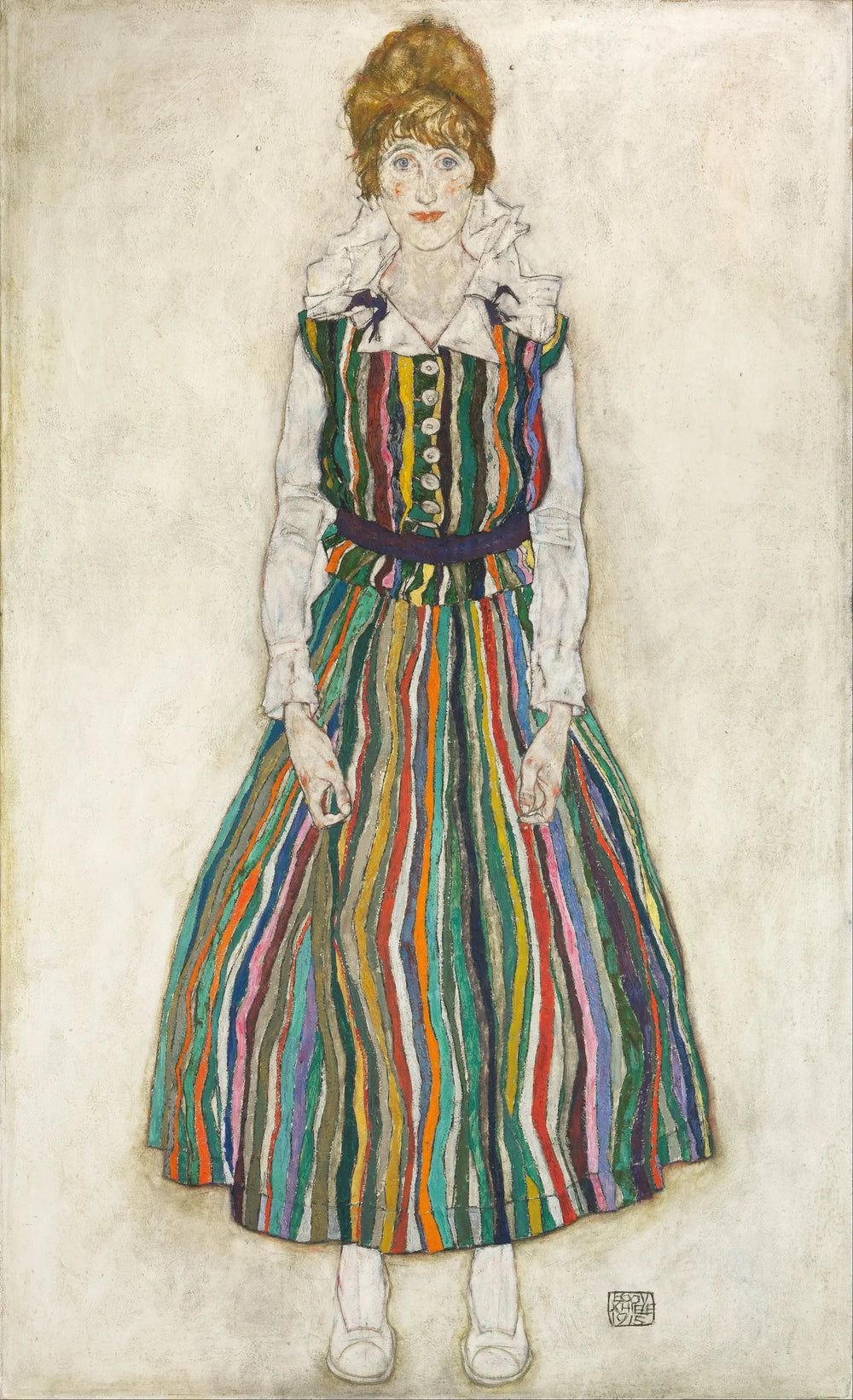Portrait d'Edith (l'épouse de l'artiste) - Egon Schiele image 1 copie peinte à la main à l’huile