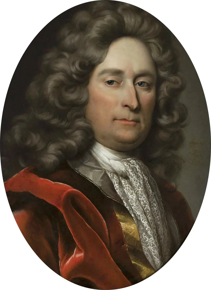 Портрет мужчины в серой парике. - Hyacinthe Rigaud