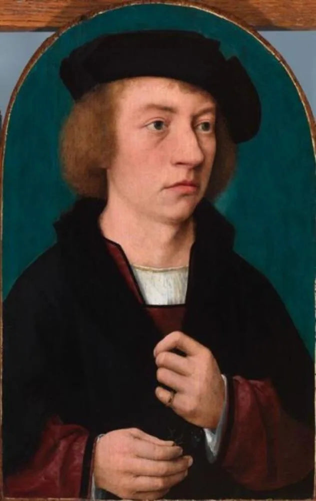 Портрет молодого человека в черной шляпе - Joos van Cleve