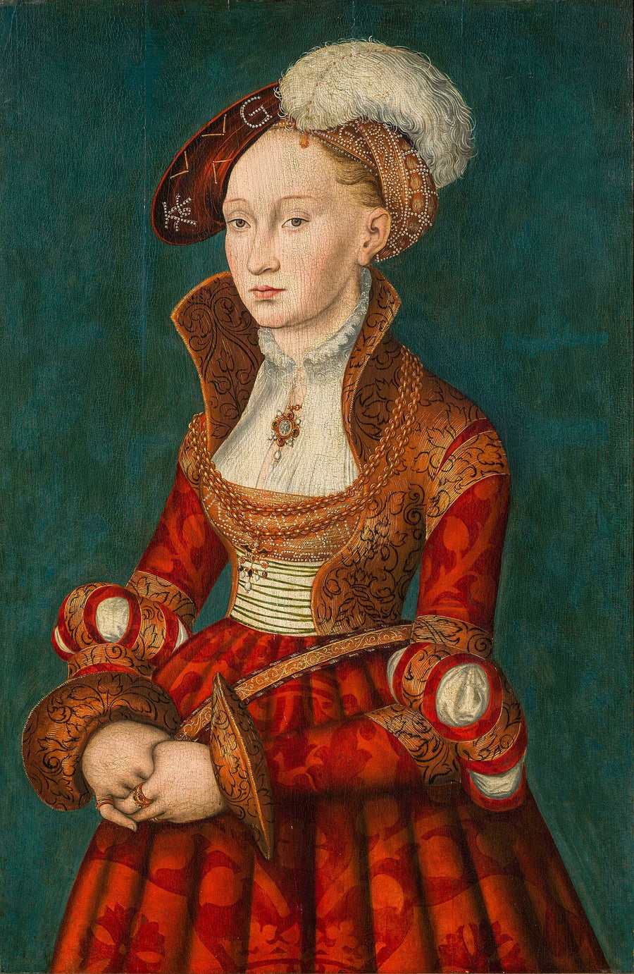 Портрет молодой женщины - Лукас Кранах Старший