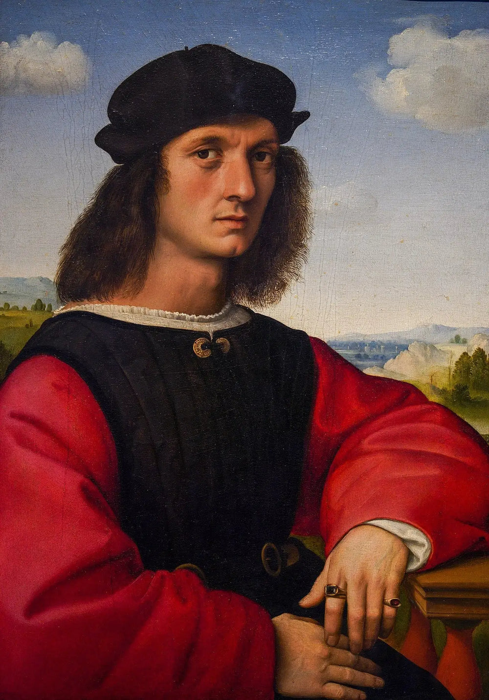 Reproduction du tableau « Portrait d'Agnolo Doni - Raphaël Sanzio » par Alpha Reproduction en peinture à l’huile