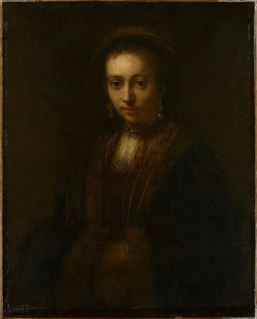 Портрет дамы с сложенными руками (Гедвига Лушковска, флора 1634 года) - Рембрандт
