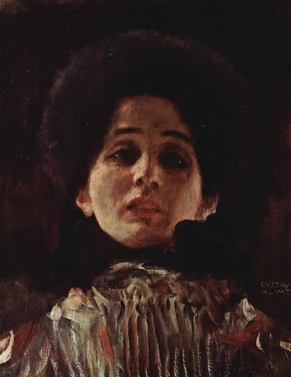 Reproduction du tableau « Portrait de femme - Gustav Klimt » par Alpha Reproduction en peinture à l’huile