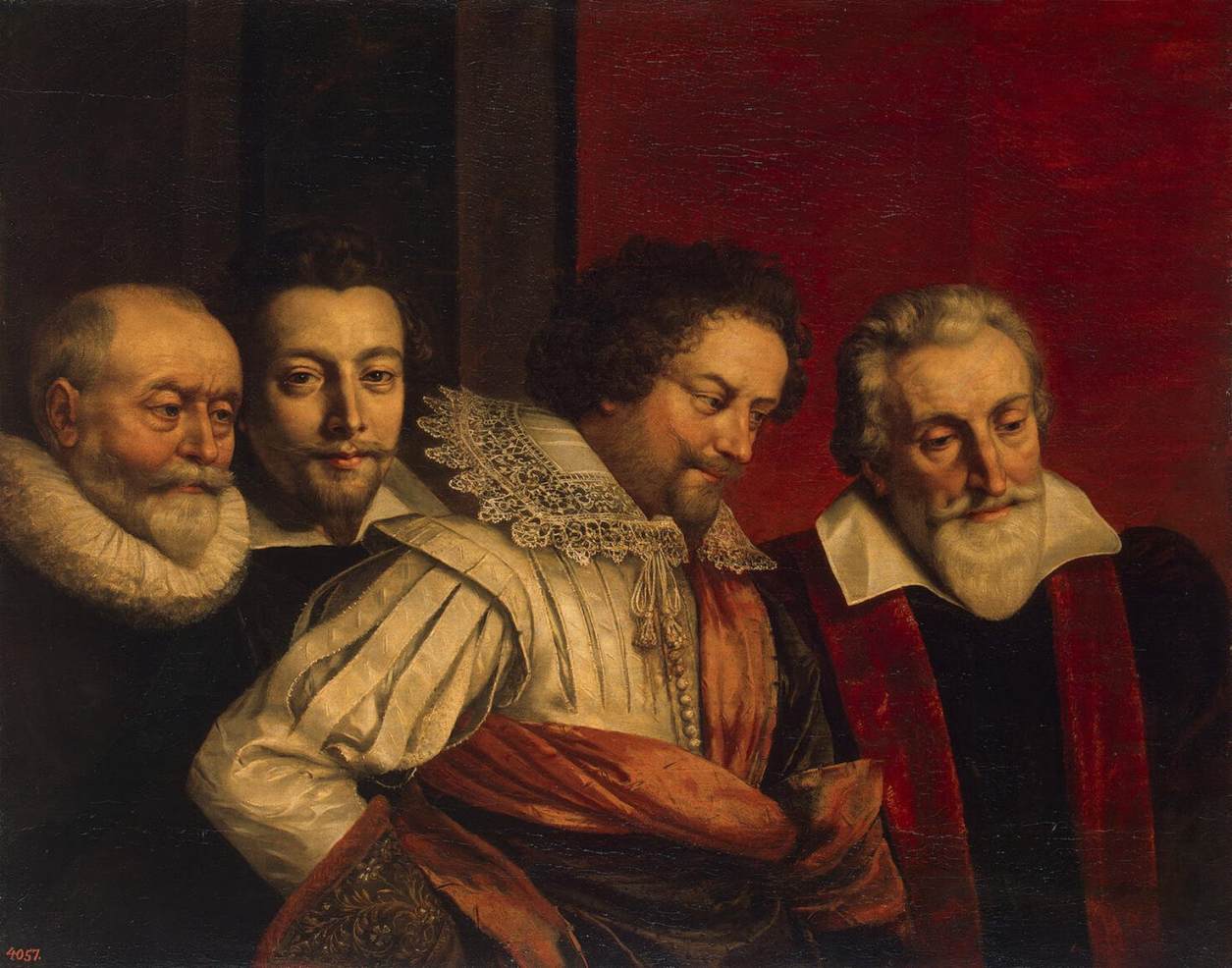 Portrait de groupe de quatre membres du Conseil de Paris (fragment du tableau perdu) - Frans Pourbus the Younger